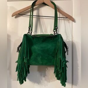 Coach Rogue 25 with Fringe in Kelly Green Cervo Suede - 1941 Bag